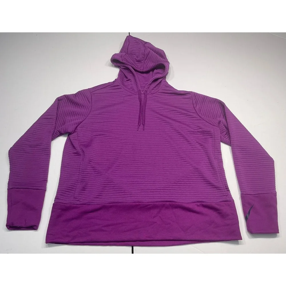 Women's Nike Dry Training‎ Veneer Quilted PullOver Hoodie 860136-550  size XL